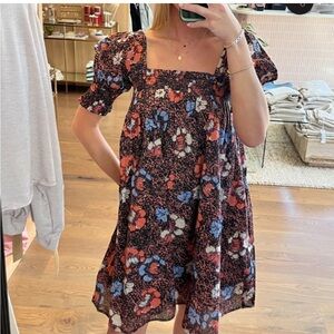 Cleobella Mischa Calista Floral babydoll mini dress medium